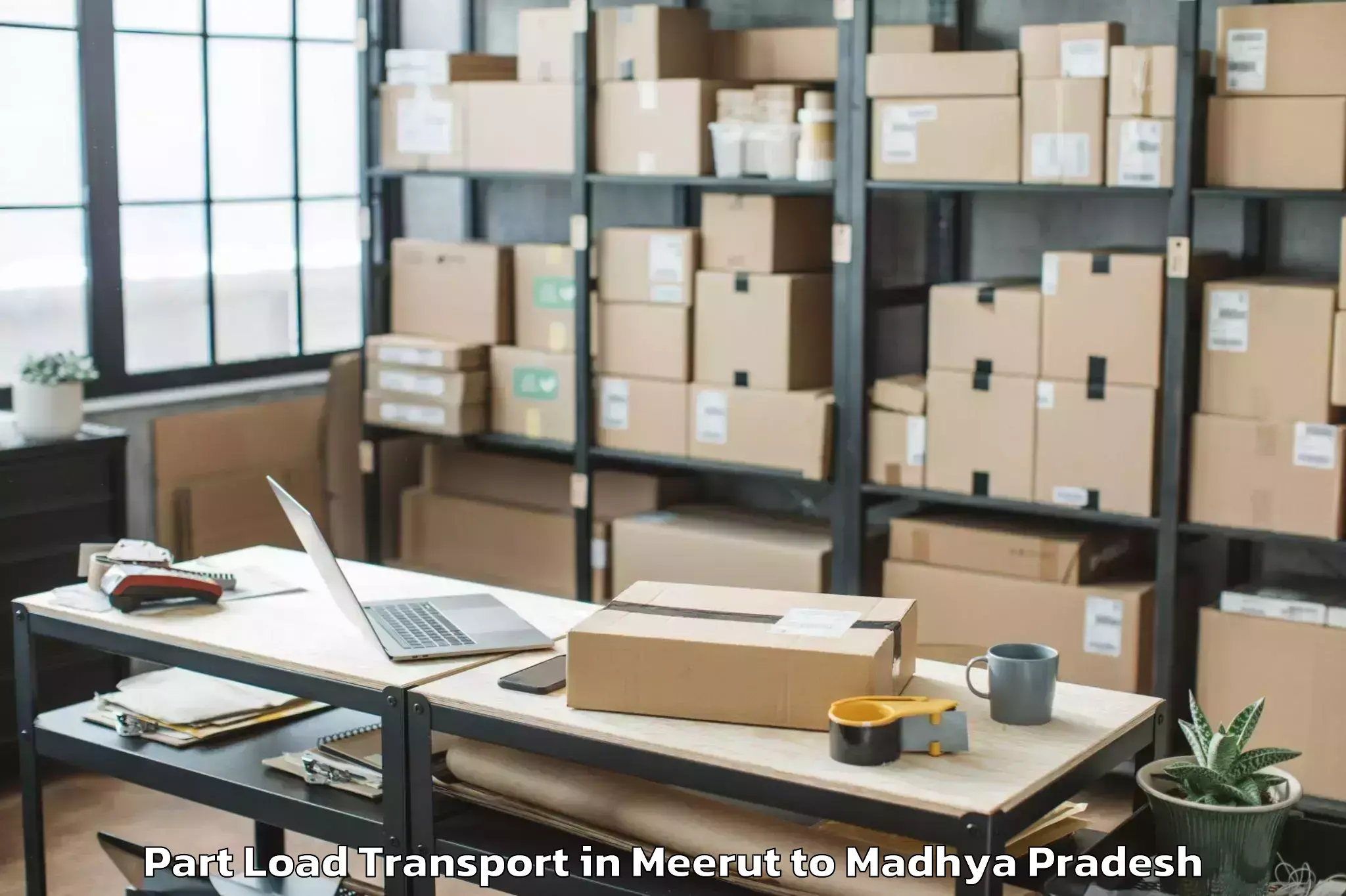 Book Meerut to Makhanlal Chaturvedi Rashtriya Part Load Transport